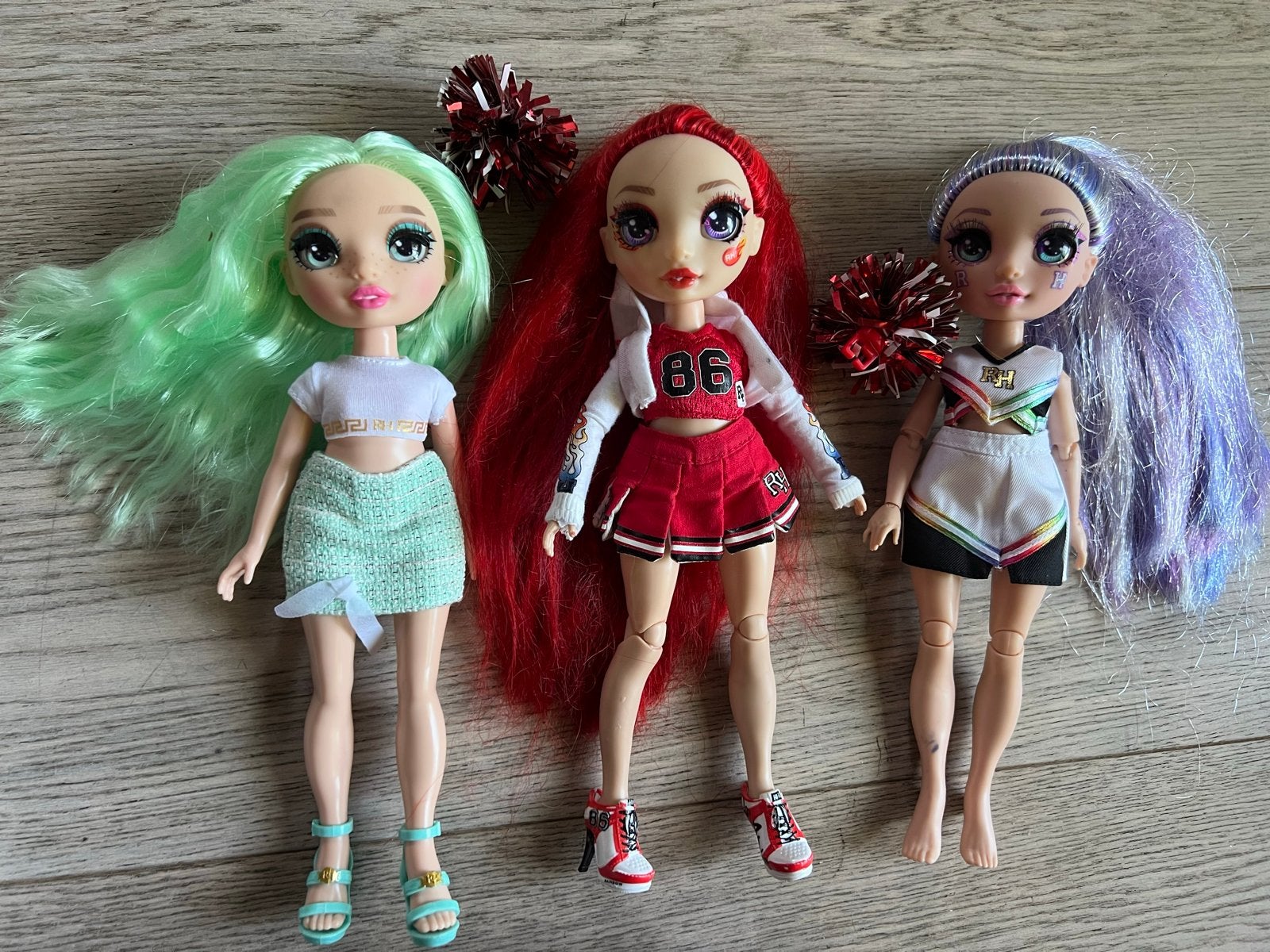 Set van 3 Rainbow High poppen met accessoires, Ophalen of Verzenden, Zo goed als nieuw, Overige typen