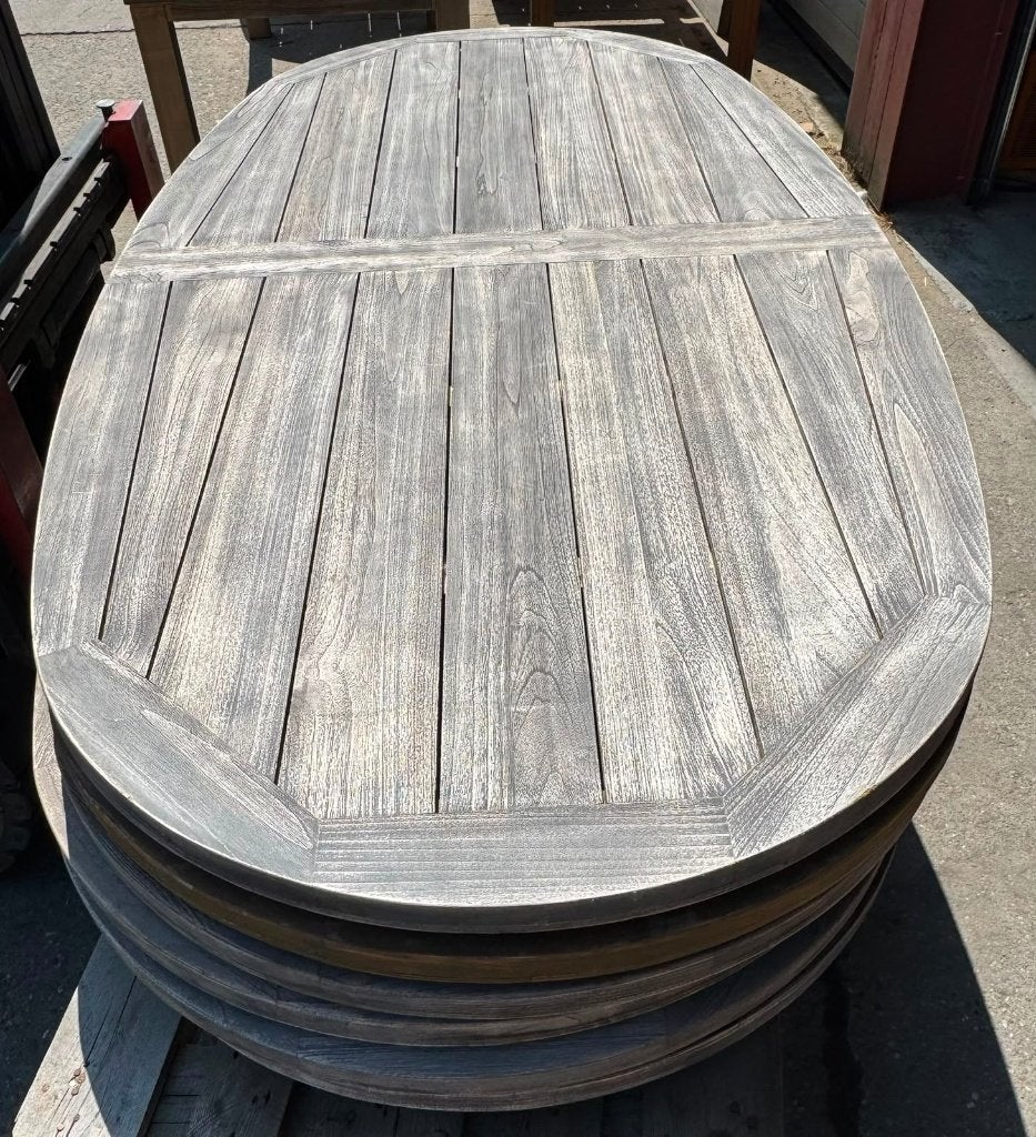 Teak ovale tafelbladen, Ophalen, Nieuw, 180 tot 250 cm, Overige typen