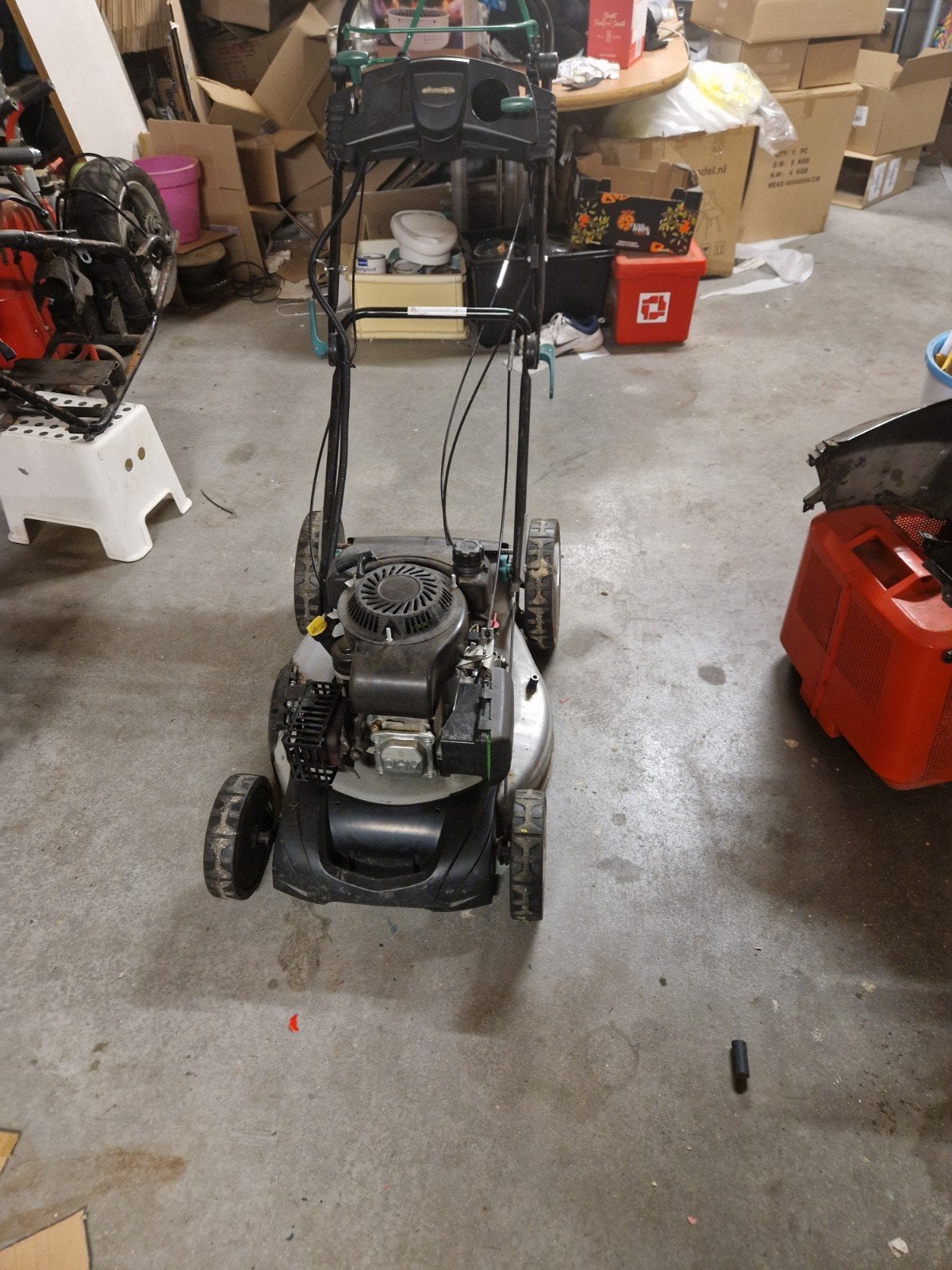 Grasmaaier met B&S motor goed werkend, Ophalen, Gebruikt, 50 cm of meer