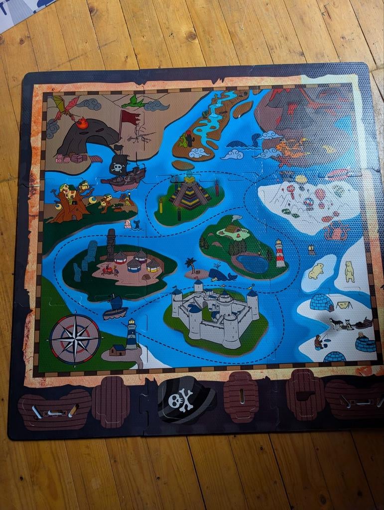 Speelmat foam piraten puzzel, Ophalen of Verzenden, Zo goed als nieuw