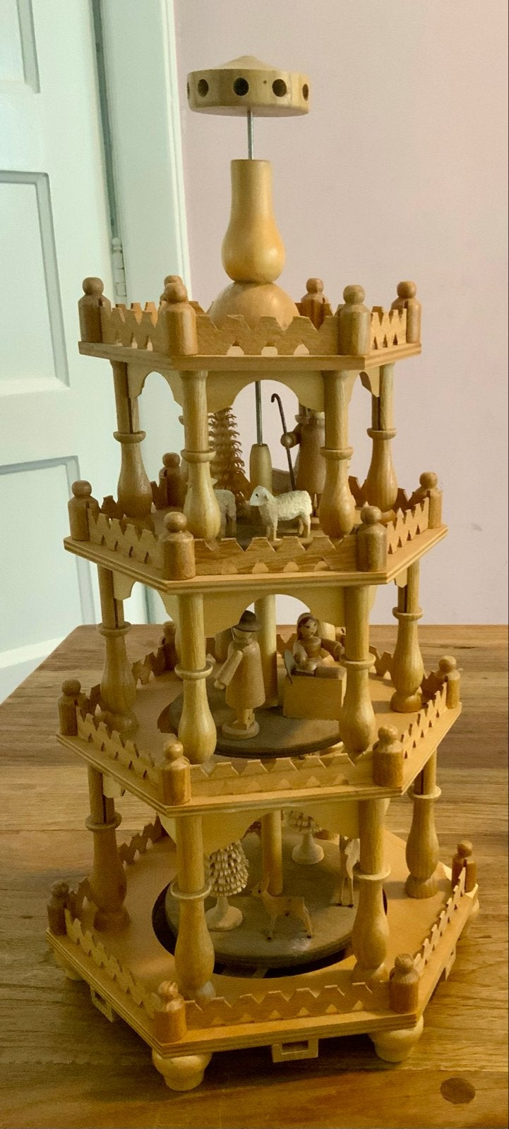 Vintage kerstpiramide, Diversen, Kerst, Gebruikt, Ophalen of Verzenden