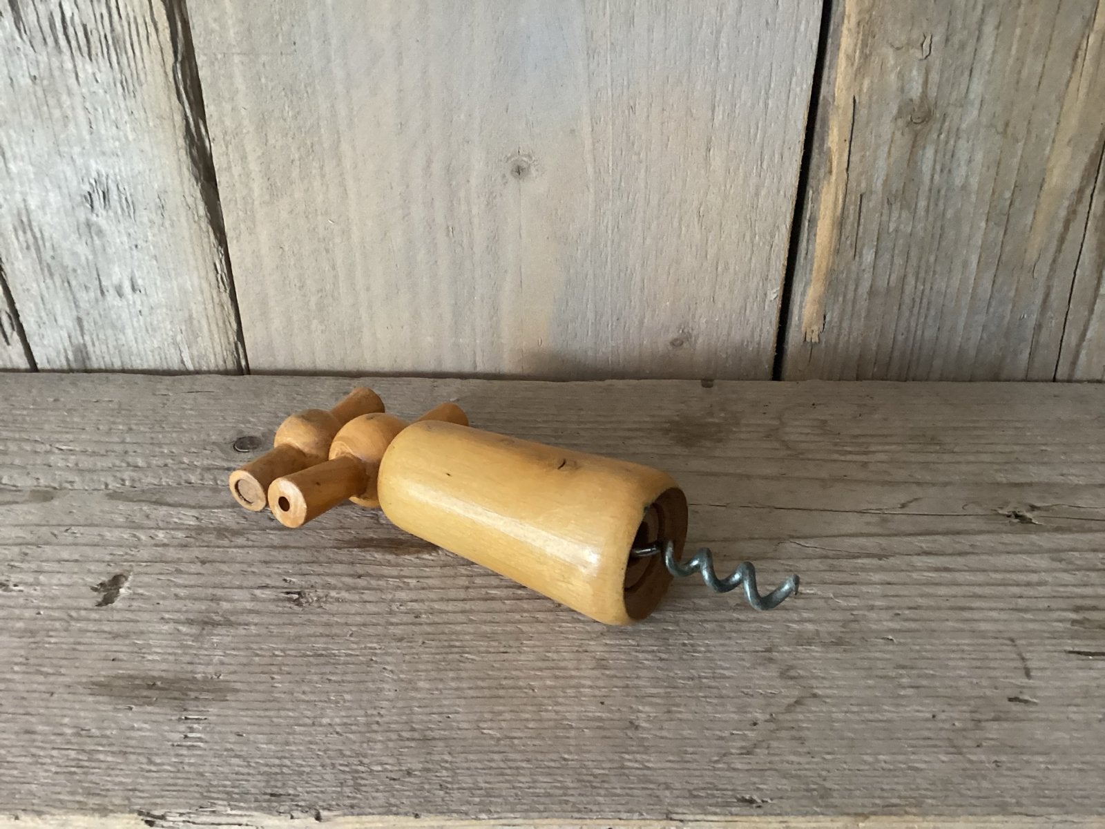 Vintage Houten Kurkentrekker Jaren '60 Mid Century, Ophalen of Verzenden