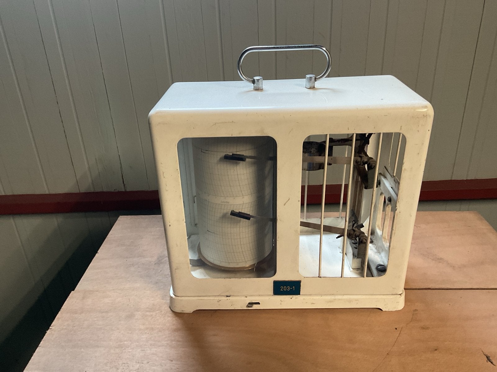 Vintage Thies Göttingen Thermohygrograaf - Werkend, Antiek en Kunst, Ophalen of Verzenden