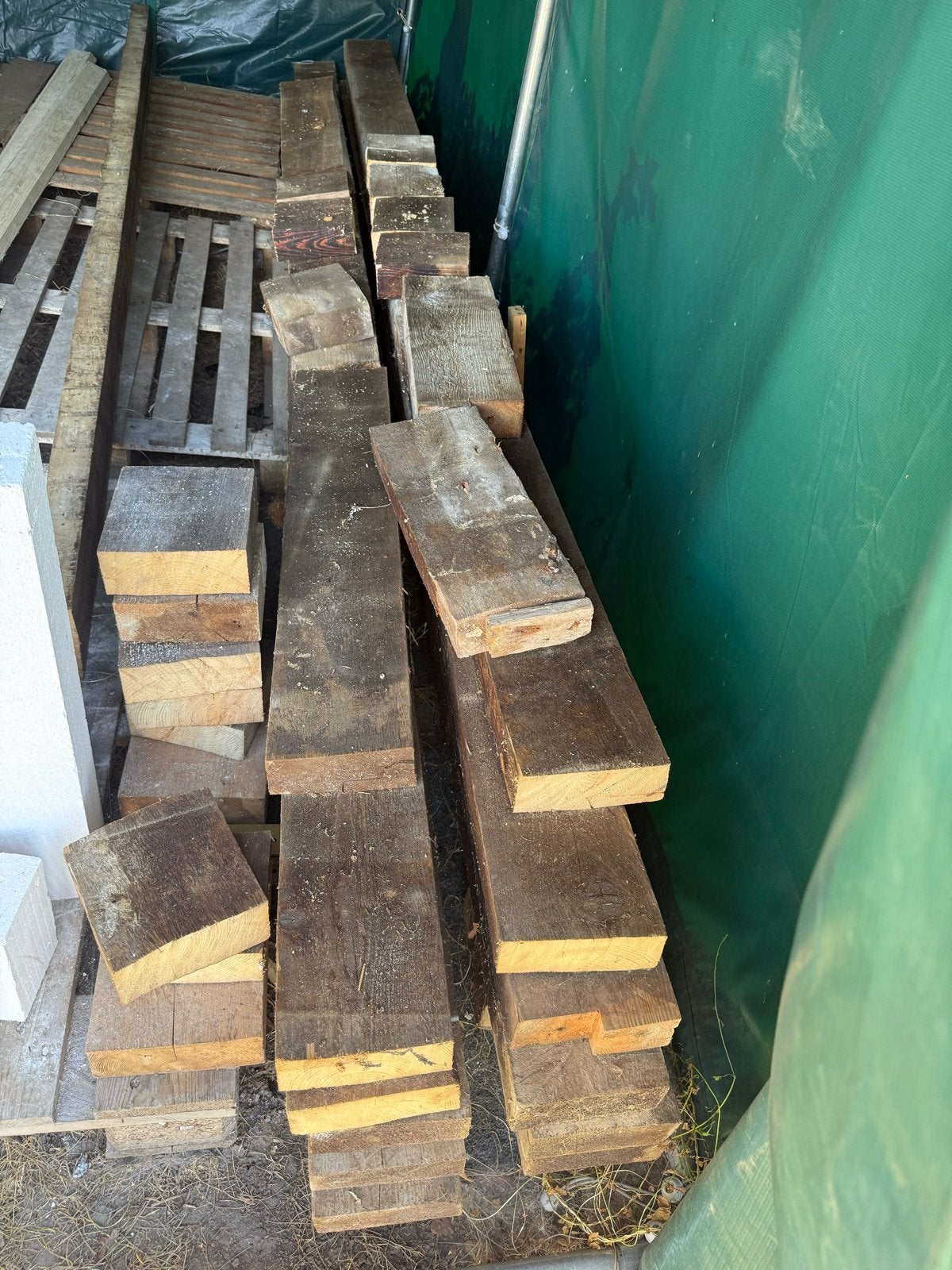Houten balken 17x7 cm - Diverse lengtes, Doe-het-zelf en Verbouw, Hout en Planken, Ophalen, Gebruikt, Balk, Overige houtsoorten