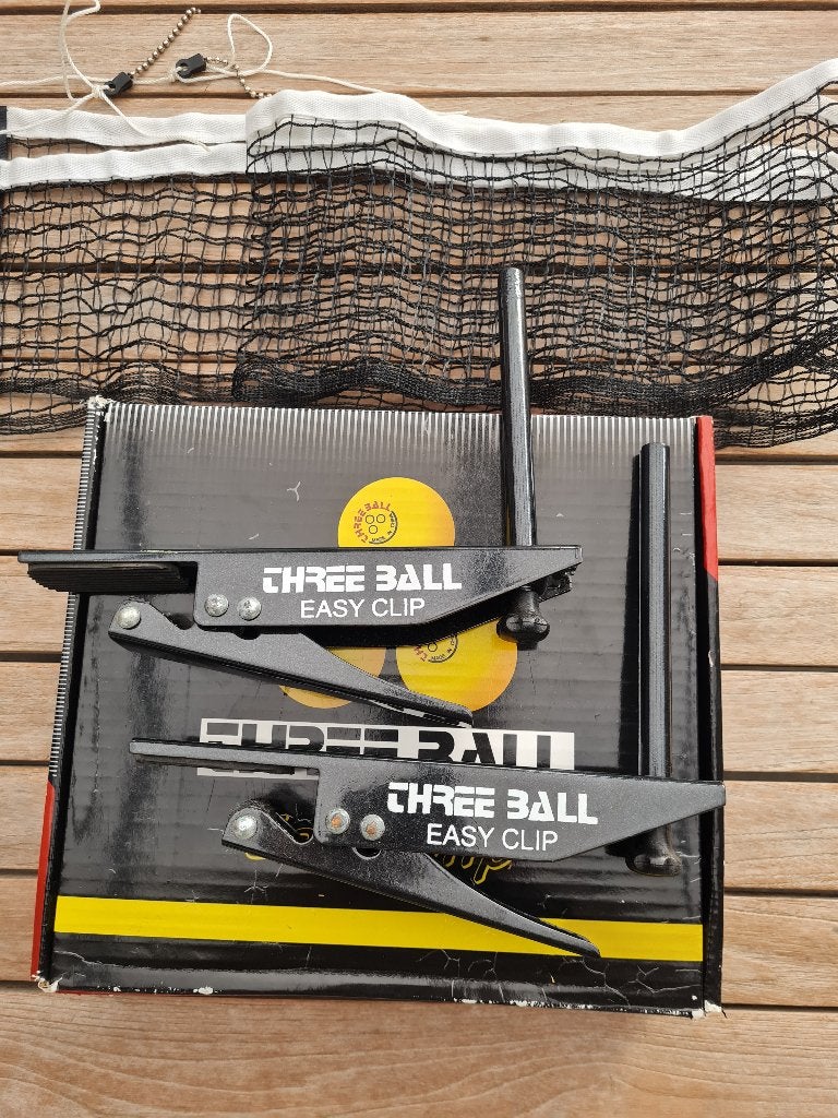 Three Ball Easy Clip (tafeltennisnet), Ophalen of Verzenden, Gebruikt, Tafel Outdoor