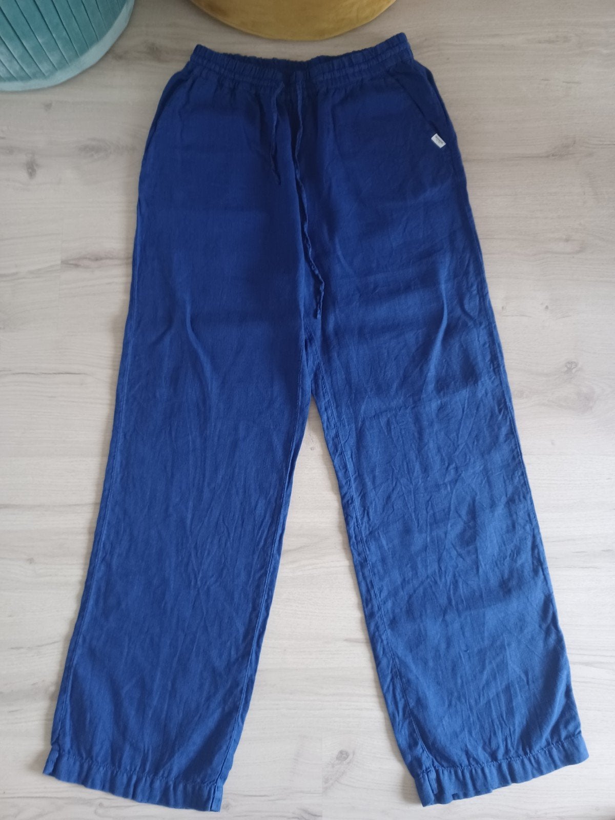 Penn en ink linnen broek blauw 38, Kleding | Dames, Broeken en Pantalons, Maat 38/40 (M), Blauw, Ophalen of Verzenden, Zo goed als nieuw