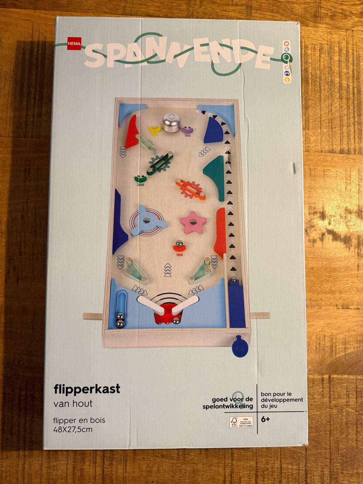Houten Flipperkast van HEMA - Zo goed als nieuw, Kinderen en Baby's, Ophalen of Verzenden, Zo goed als nieuw, Jongen of Meisje
