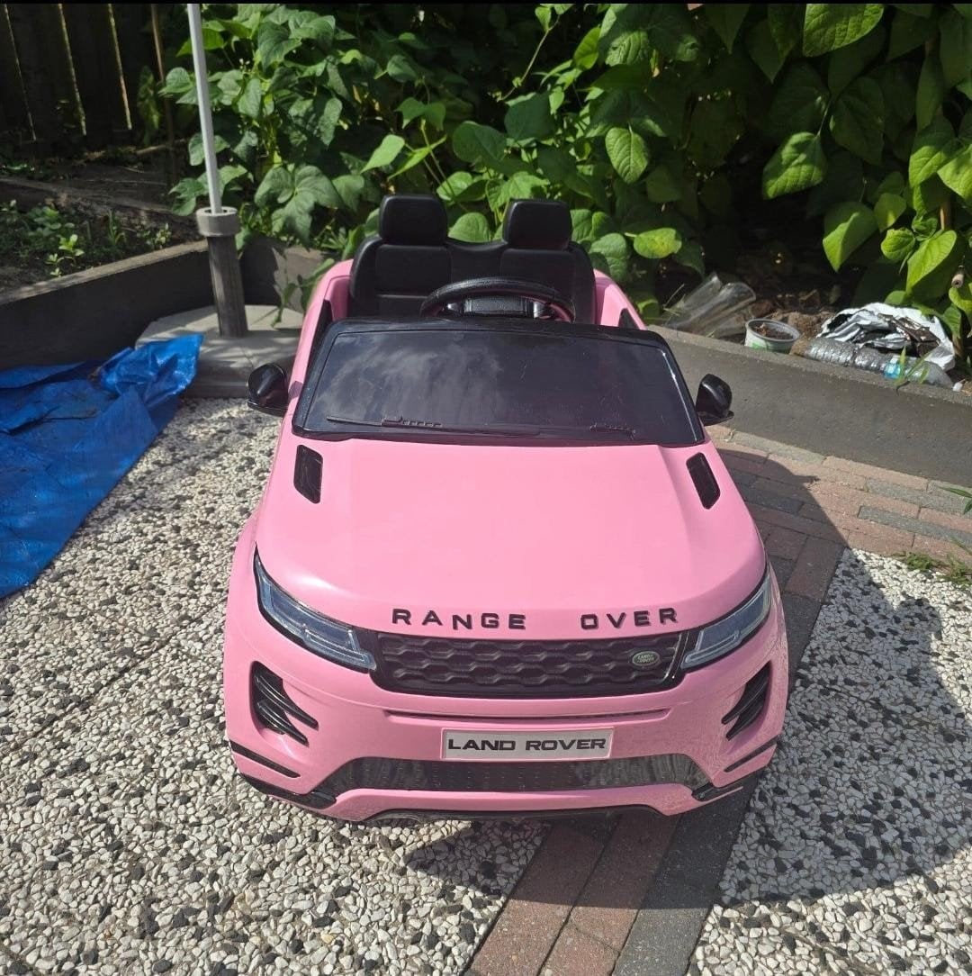 Roze Range Rover 12V kinderauto - Zo goed als nieuw!, Ophalen, Zo goed als nieuw