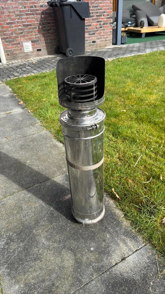 Muurdoorvoer rookgas, Afvoer, Ophalen of Verzenden, Zo goed als nieuw, Rvs