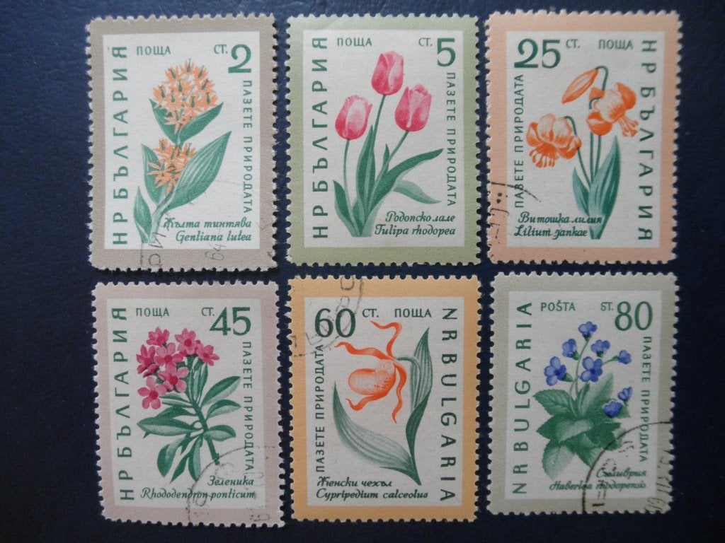 Postzegels Bulgarije 1960 bloemen - cw. € 3,00., Ophalen of Verzenden, Bulgarije, Gestempeld