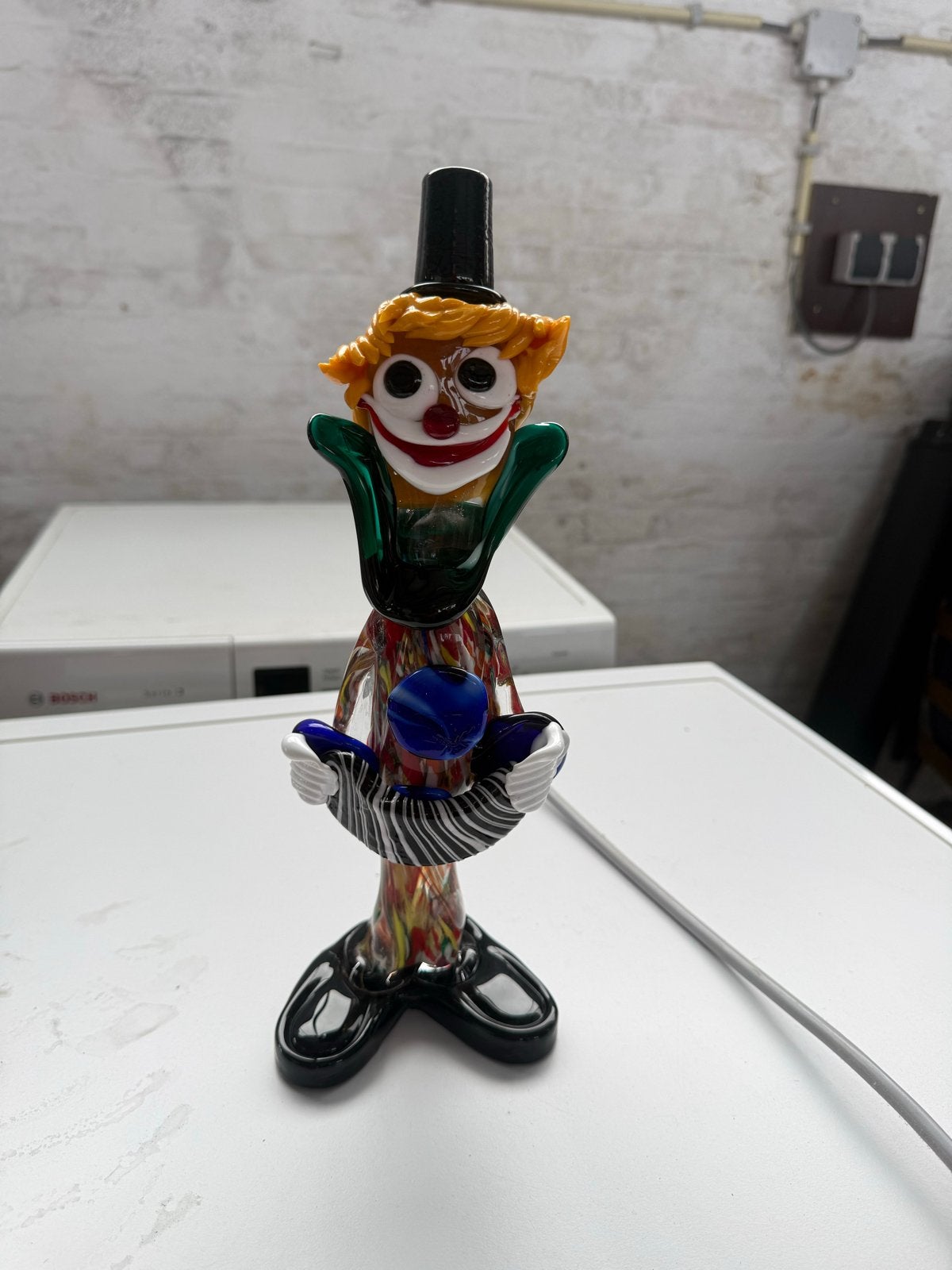 Glazen Clown Figuur - Handgemaakt Kunstwerk, Ophalen of Verzenden, Zo goed als nieuw