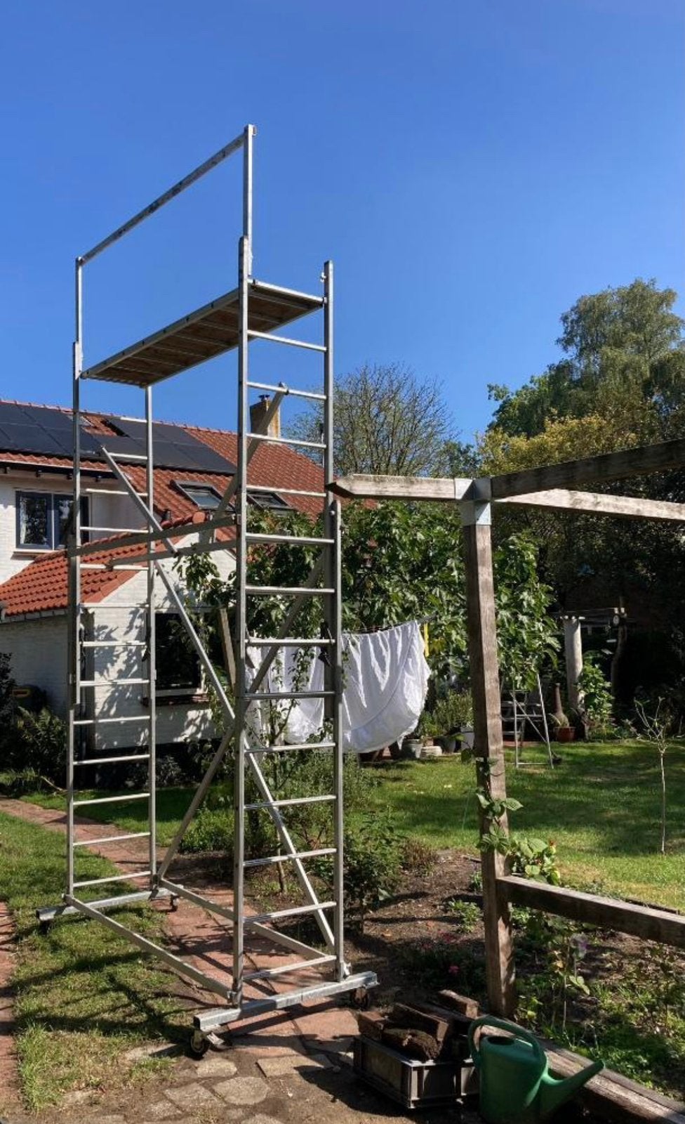 Rolsteiger met werkhoogte van +- 5 meter, Ophalen, Gebruikt, Rolsteiger of Kamersteiger, 2 tot 5 meter