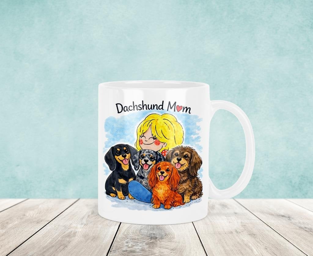 Teckel Mom Mok - Blond Stijl, Verzenden, Nieuw, Keramiek, Kop(pen) en/of Schotel(s)