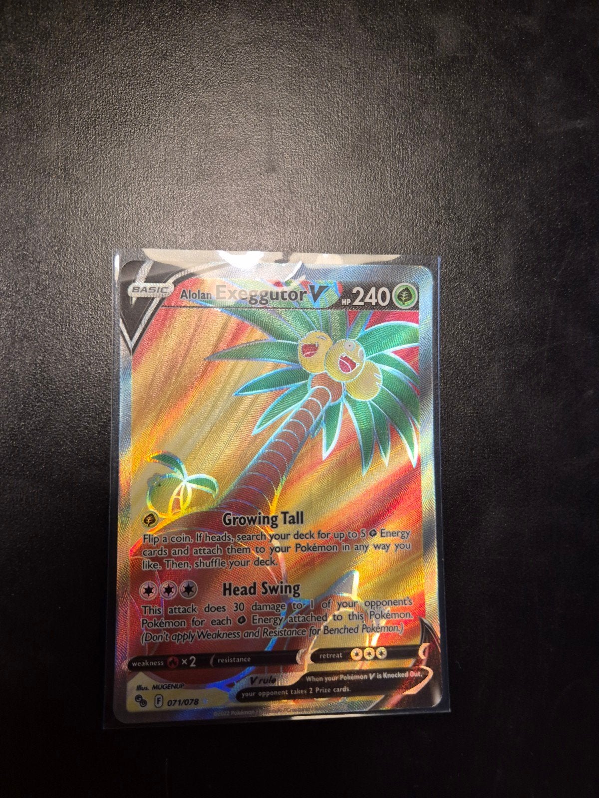Alolan Exeggutor V PGO 071/078, Ophalen of Verzenden, Zo goed als nieuw