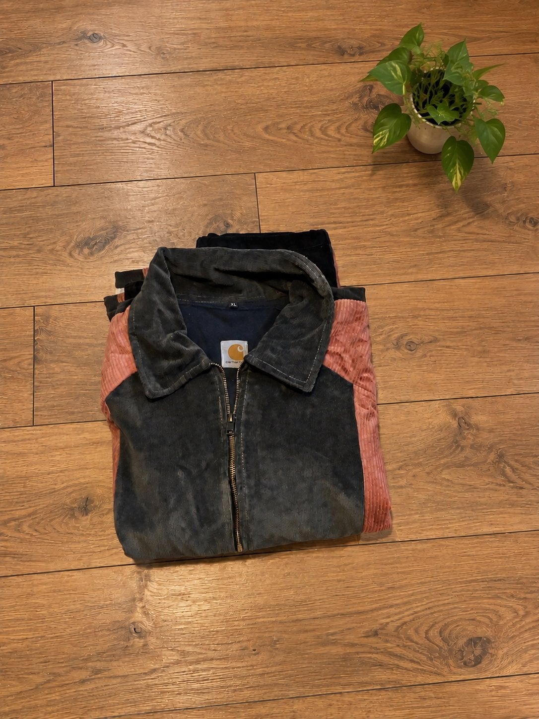 Vintage Reworked Carhartt Jacket XL, Ophalen of Verzenden, Zo goed als nieuw, Zwart