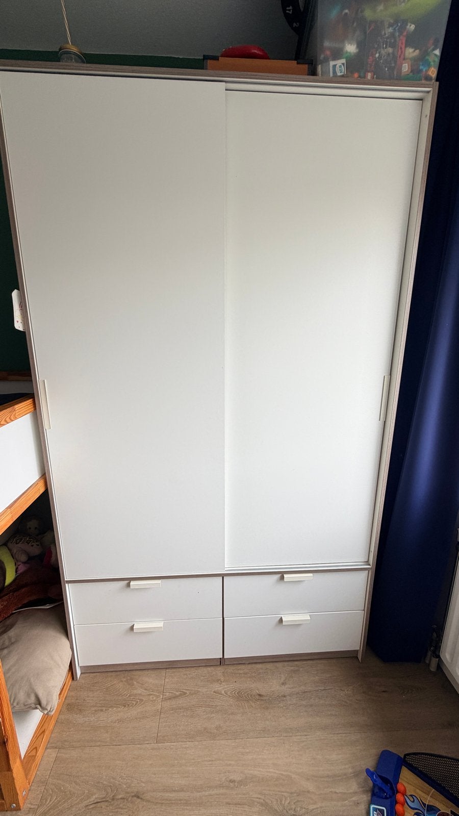 Ikea TRYSIL kledingkast met 2 schuifdeuren en 4 lades, Ophalen, Gebruikt, 100 tot 150 cm, 200 cm of meer