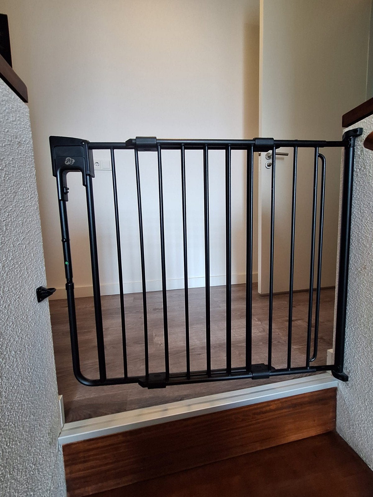 2x A3 Baby & Kids SafetyDoor verstelbaar traphekje. Zwart., Ophalen, Gebruikt, 115 cm of meer, Metaal of IJzer