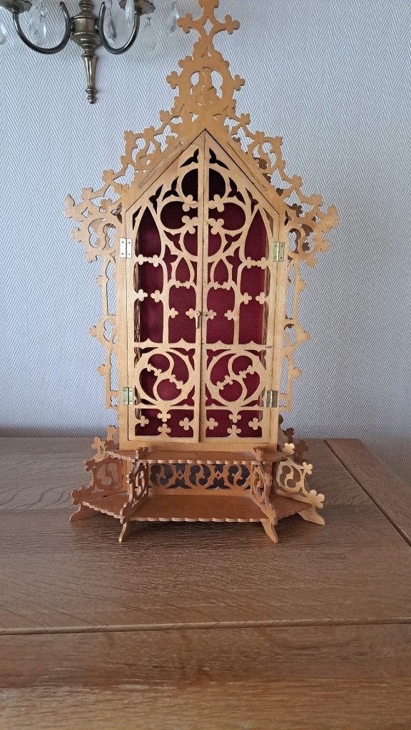 kapel handsnijwerk in hout, Houtsnijwerk, Verzenden, 50 - 100 cm, Handgemaakt