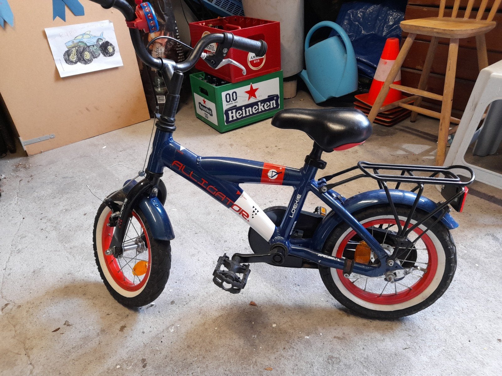 Loekie Alligator 12 inch kinderfiets - Zeer goede staat!, Fietsen en Brommers, Ophalen, Terugtraprem, Loekie, Minder dan 16 inch