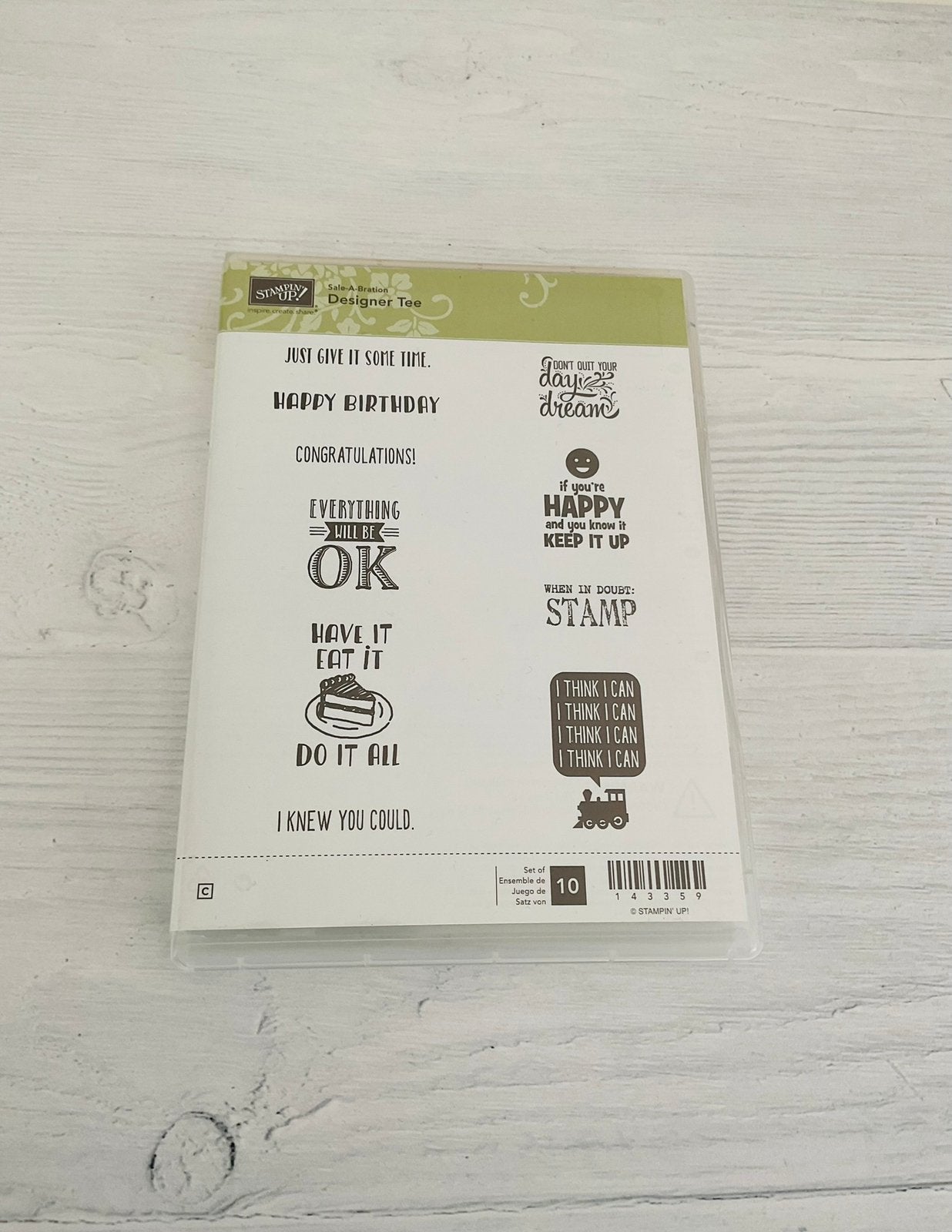 𝙳𝙴𝚂𝙸𝙶𝙽𝙴𝚁 𝚃𝙴𝙴  Stampin’Up!  * 𝙽𝙸𝙴𝚄𝚆 *, Ophalen of Verzenden, Nieuw, EZ-mounted stempel