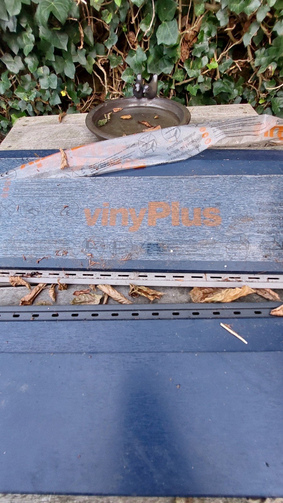 Vinyplus staalblauw, Ophalen, Minder dan 25 mm, Zo goed als nieuw, 250 tot 300 cm