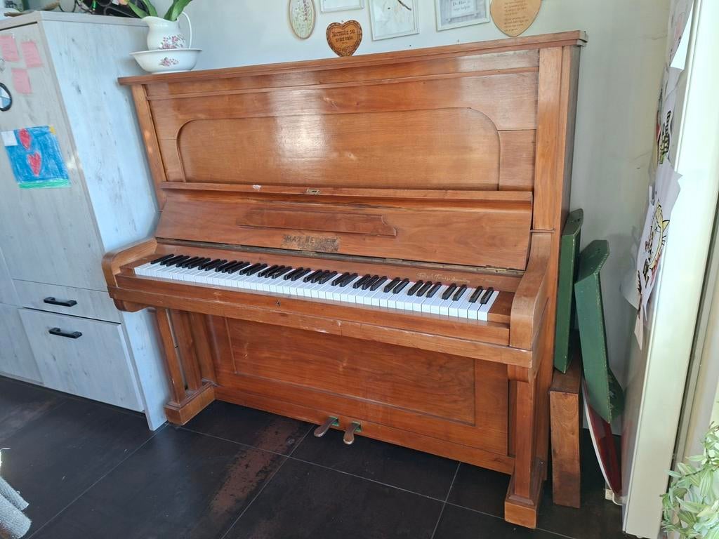Max Becker piano, Ophalen, Gebruikt, Wit
