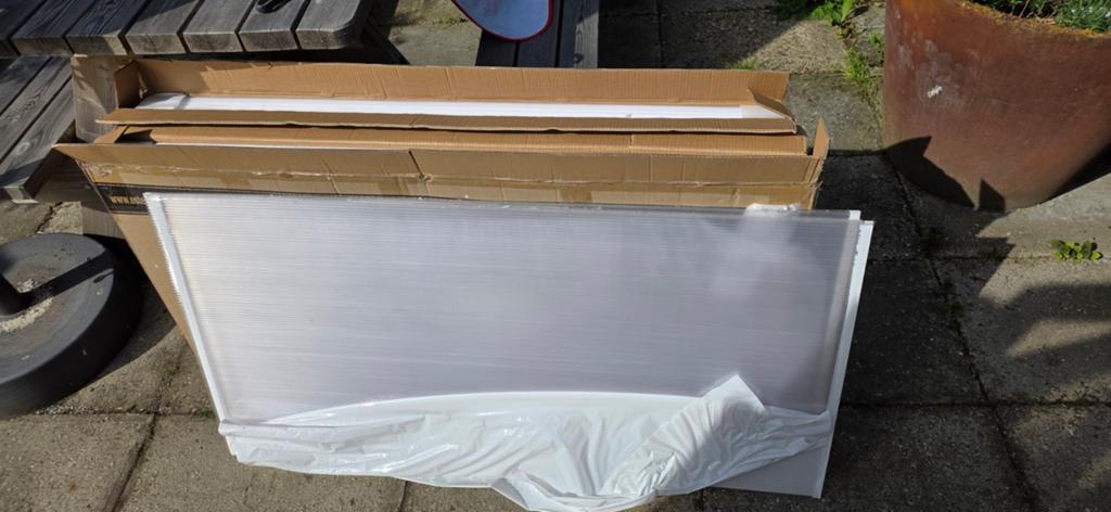 Nieuwe polycarbonaat platen voor kas of overkapping, Doe-het-zelf en Verbouw, Platen en Panelen, Ophalen, Nieuw