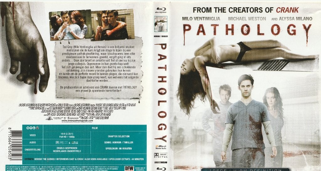 Pathology blu ray ( ned. Ondert. ), Cd's en Dvd's, Blu-ray, Ophalen of Verzenden, Zo goed als nieuw, Thrillers en Misdaad
