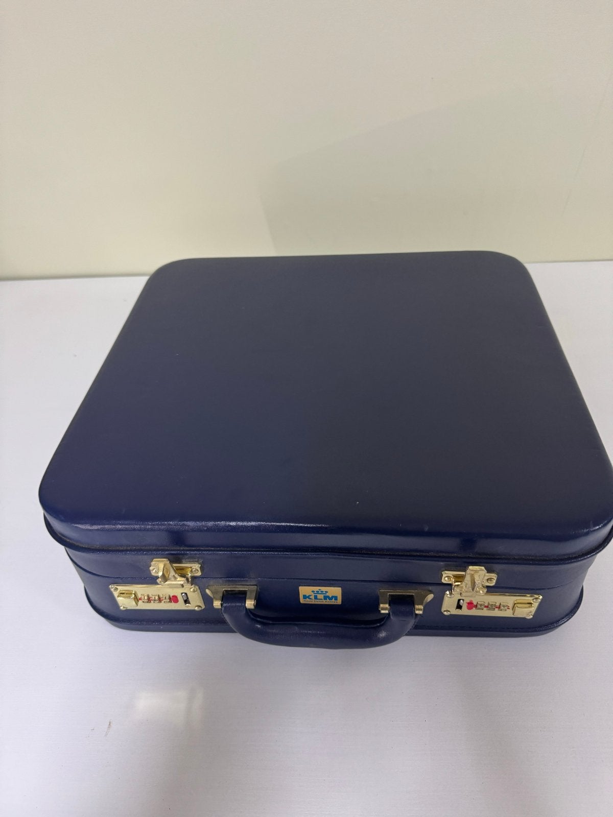 Vintage KLM Koffer - Donkerblauw met cijfersloten, Sieraden, Tassen en Uiterlijk, Koffers, Ophalen, Overige materialen, Gebruikt