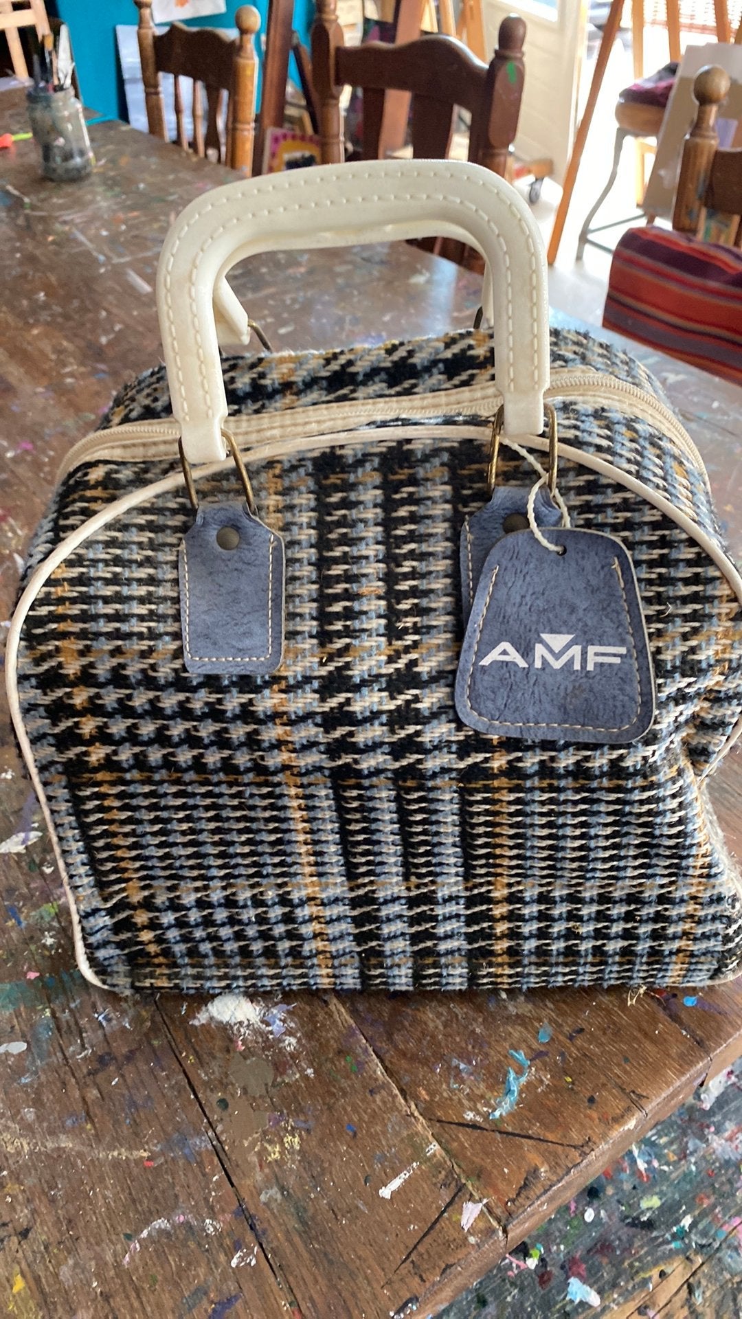 vintage (bowling) tas, Ophalen, Zo goed als nieuw, Tas