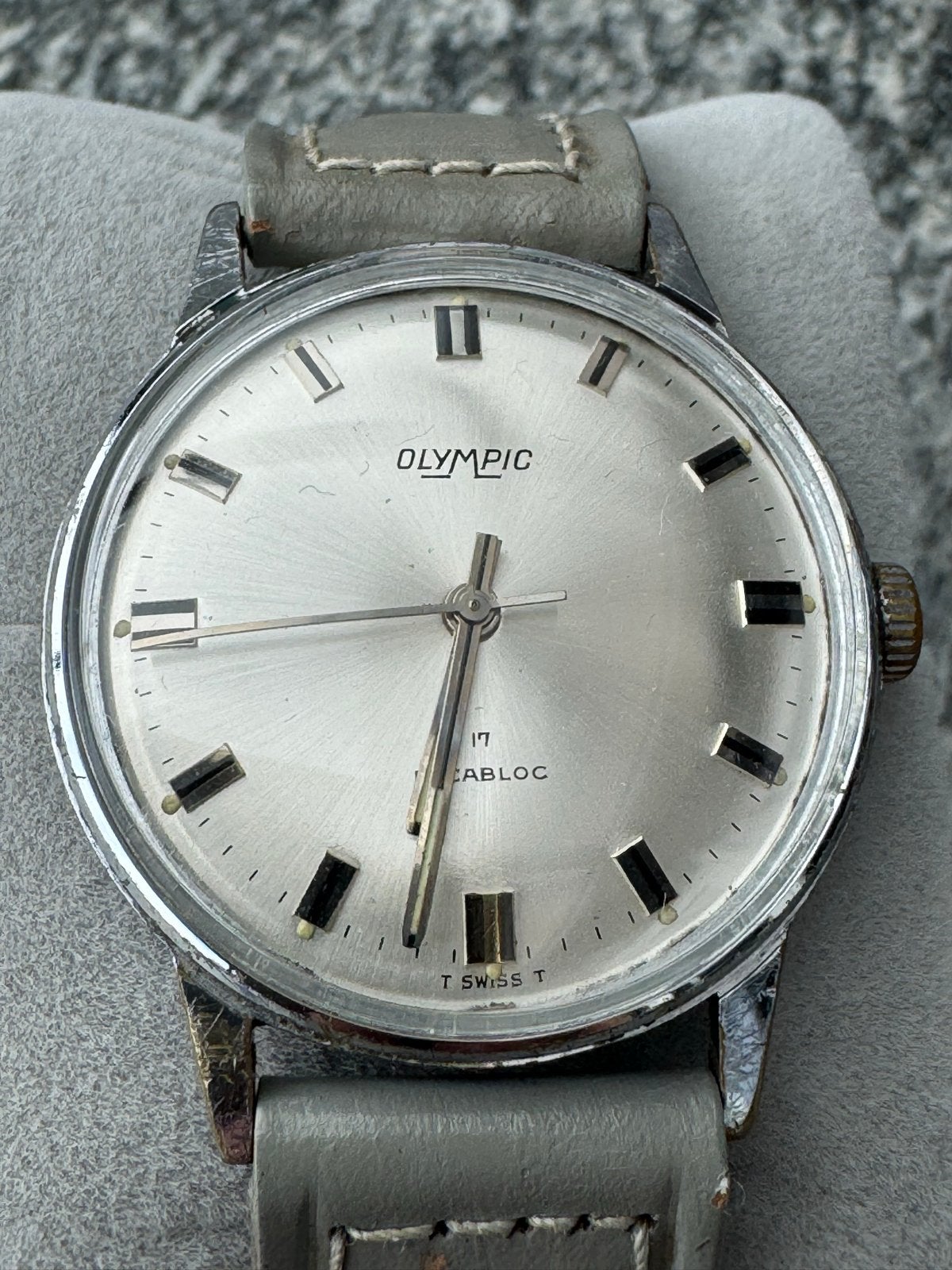 Vintage Olympic Polshorloge - Antiek Zwitsers Horloge, Overige merken, Staal, Met bandje, Polshorloge