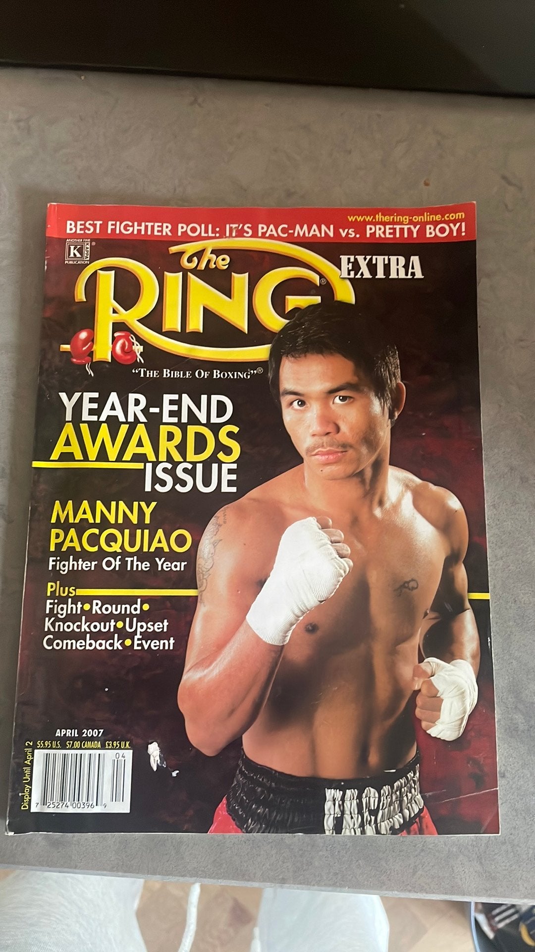 The Ring Magazine April 2007 - Manny Pacquiao, Ophalen of Verzenden, Zo goed als nieuw, Sport en Vrije tijd