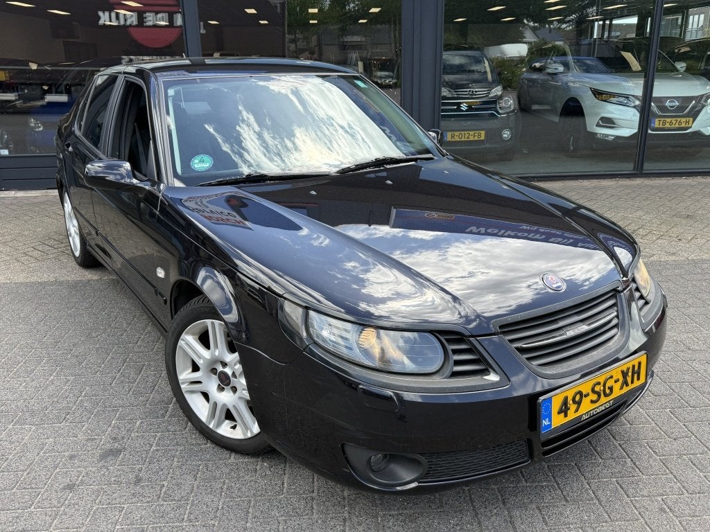 Saab 9-5 2.0t Arc (bj 2006, automaat), Auto's, 4 cilinders, 150 pk, 1505 kg, Zwart