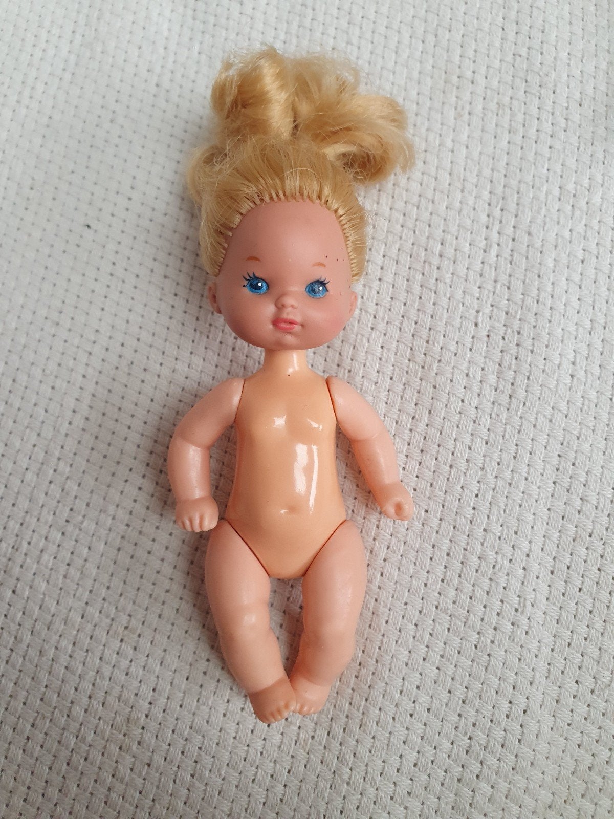 Vintage Mattel popje 1976 – 11 cm – blond haar, Gebruikt, ., Ophalen of Verzenden, Mattel Inc.