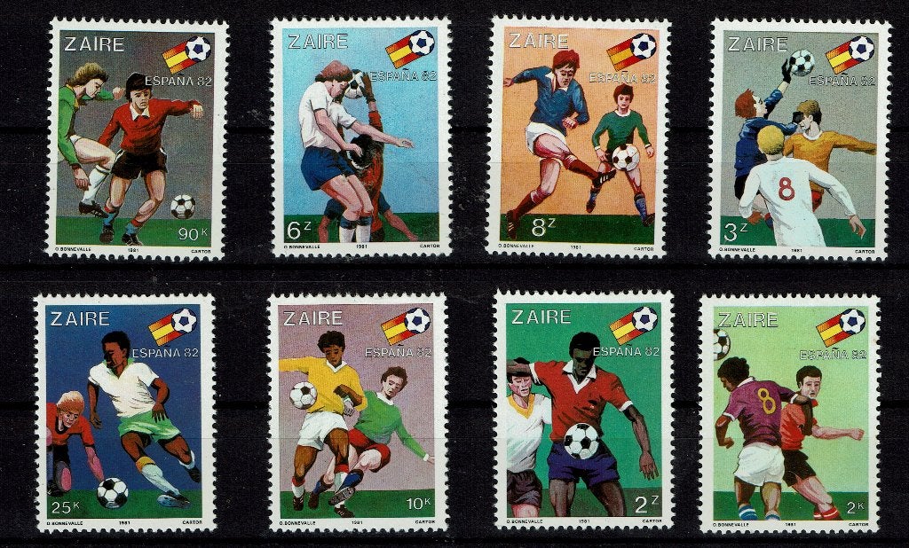 ZAIRE 1981 PF SERIE VOETBAL SPORT SOCCER, Ophalen of Verzenden, Postfris, Sport