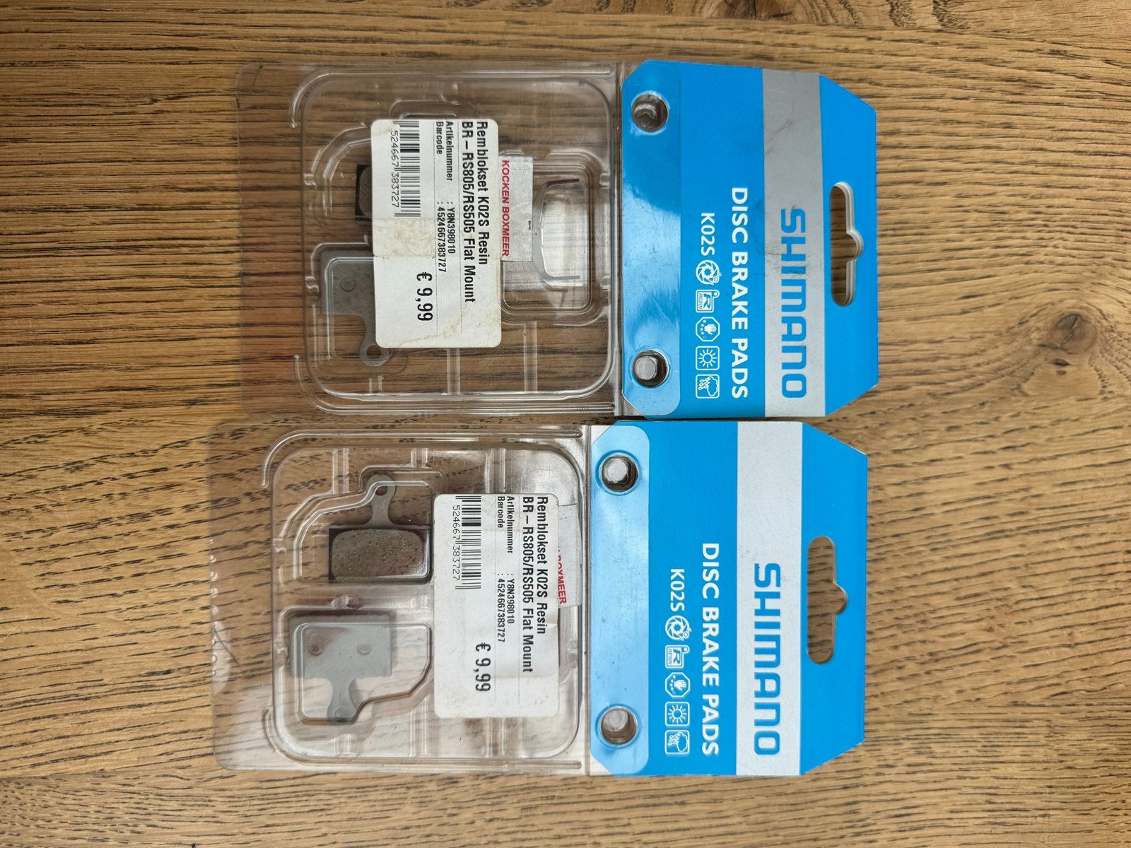 Shimano K02S Resin schijfremblokjes (2 sets), Fietsen en Brommers, Remmen, Ophalen of Verzenden, Mountainbike, Nieuw
