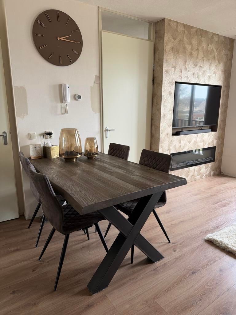 Eettafel Rough Haco (160x96cm), Ophalen, Gebruikt, 50 tot 100 cm, 150 tot 200 cm
