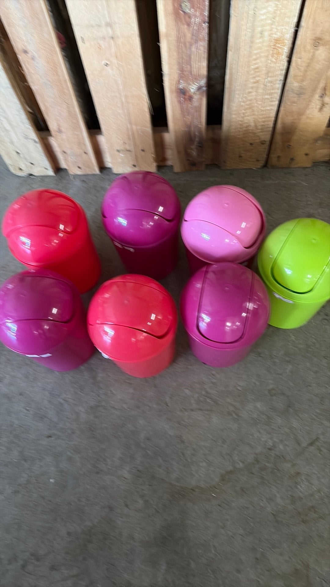 Prullenbakken met klapdeksel 7 stuks, Huis en Inrichting, Woonaccessoires | Prullenbakken, Kunststof, Nieuw, Ophalen of Verzenden