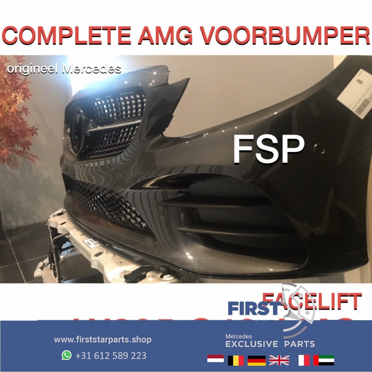 W205 C205 43 AMG BUMPER COMPLEET Mercedes C Klasse 43 ORIGIN