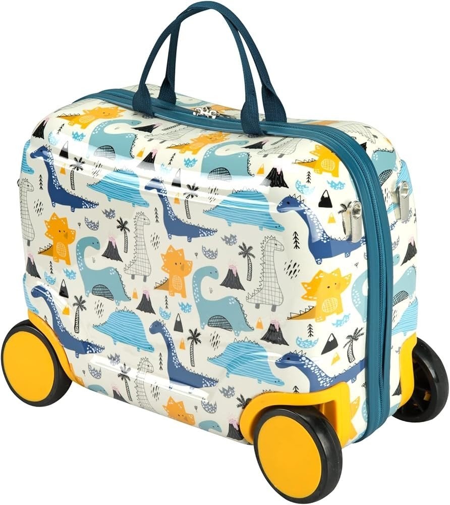 Princess Traveller Kinderkoffer Dino's met Wieltjes, Wieltjes, 40 tot 60 cm, Gebruikt, Ophalen of Verzenden