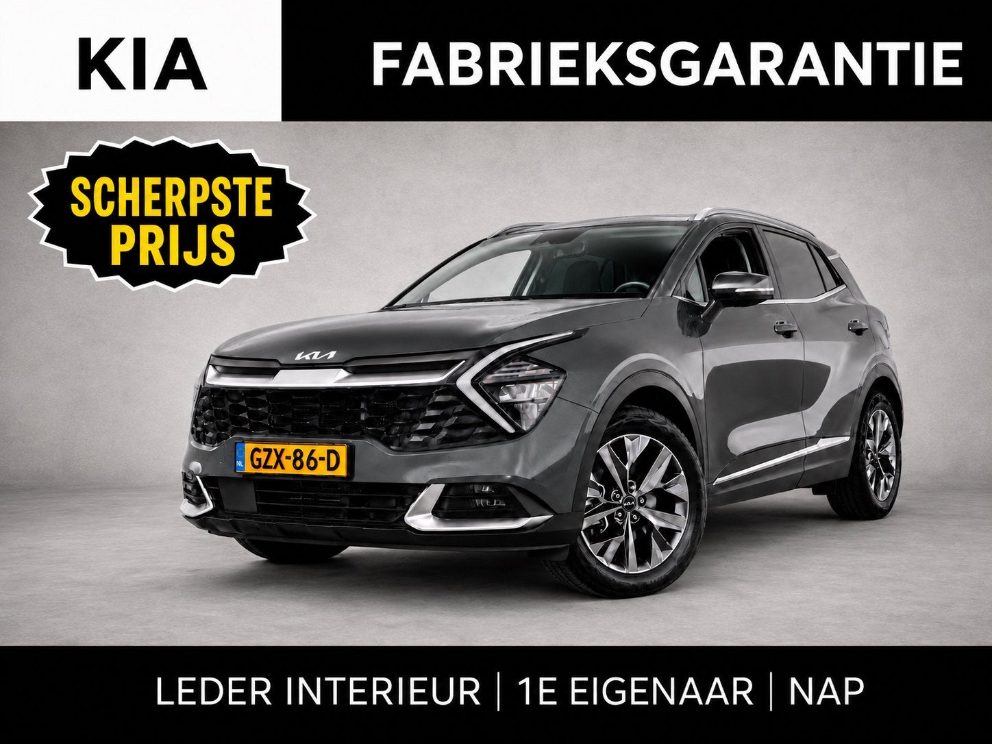 KIA SPORTAGE  1.6 T-gdi Hybrid AT6 2025 Dynamic Line Leder…, Auto's, Kia, Euro 6, 4 cilinders, 1360 kg, Bruin