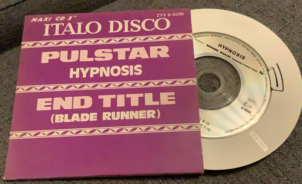 CD SINGLE HYPNOSIS PULSTAR 1989 ZYX RECORDS BLADE RUNNER, Cd's en Dvd's, Cd Singles, Gebruikt, Verzenden, Maxi-single, Dance