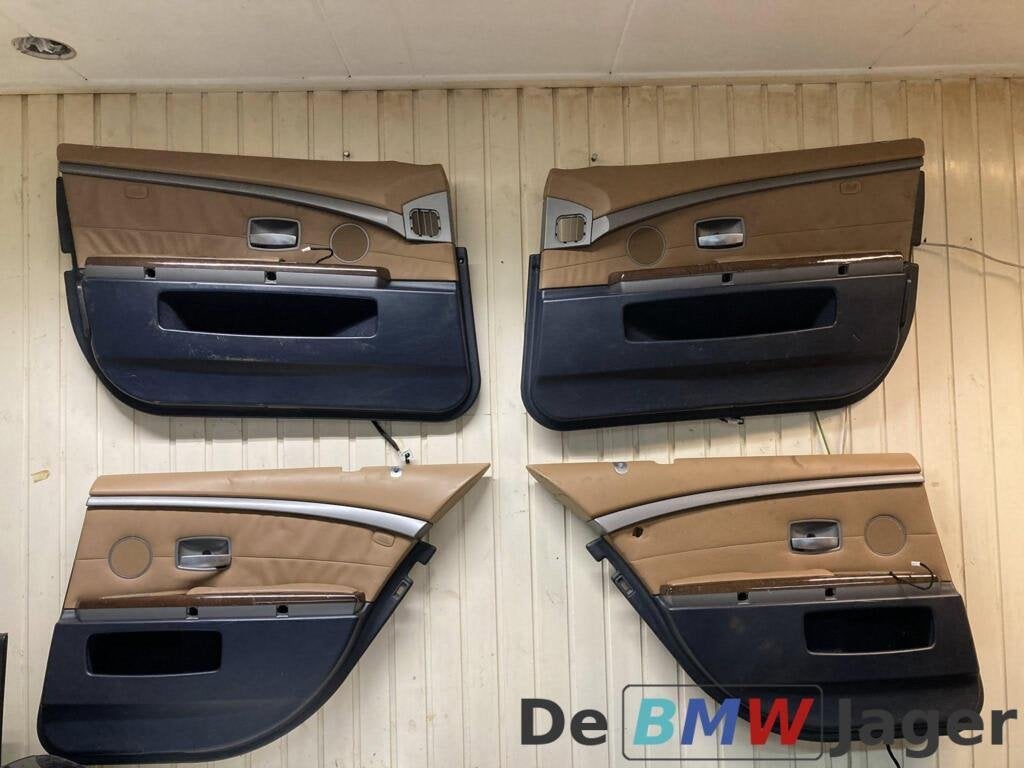 Deurpaneel set blauw/bruin leder BMW 7-serie E65 51417038501, Auto-onderdelen, Gebruikt, Ophalen of Verzenden, BMW, BMW