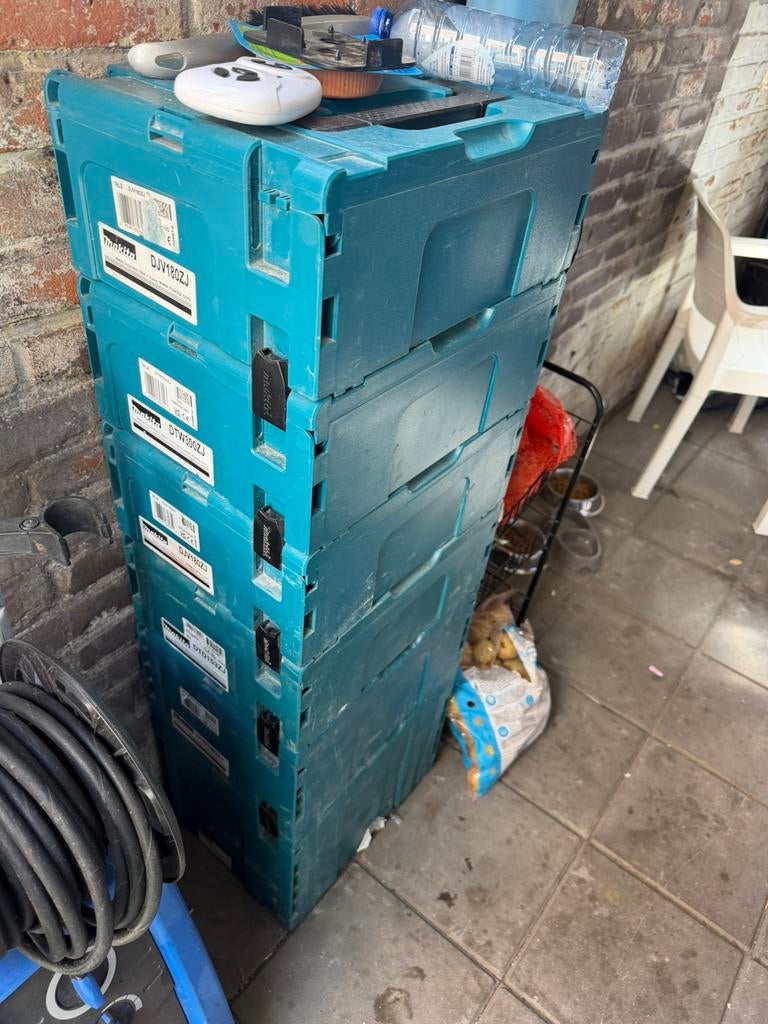 Makita combiset Mbox opbergkoffers, Ophalen of Verzenden, Gebruikt