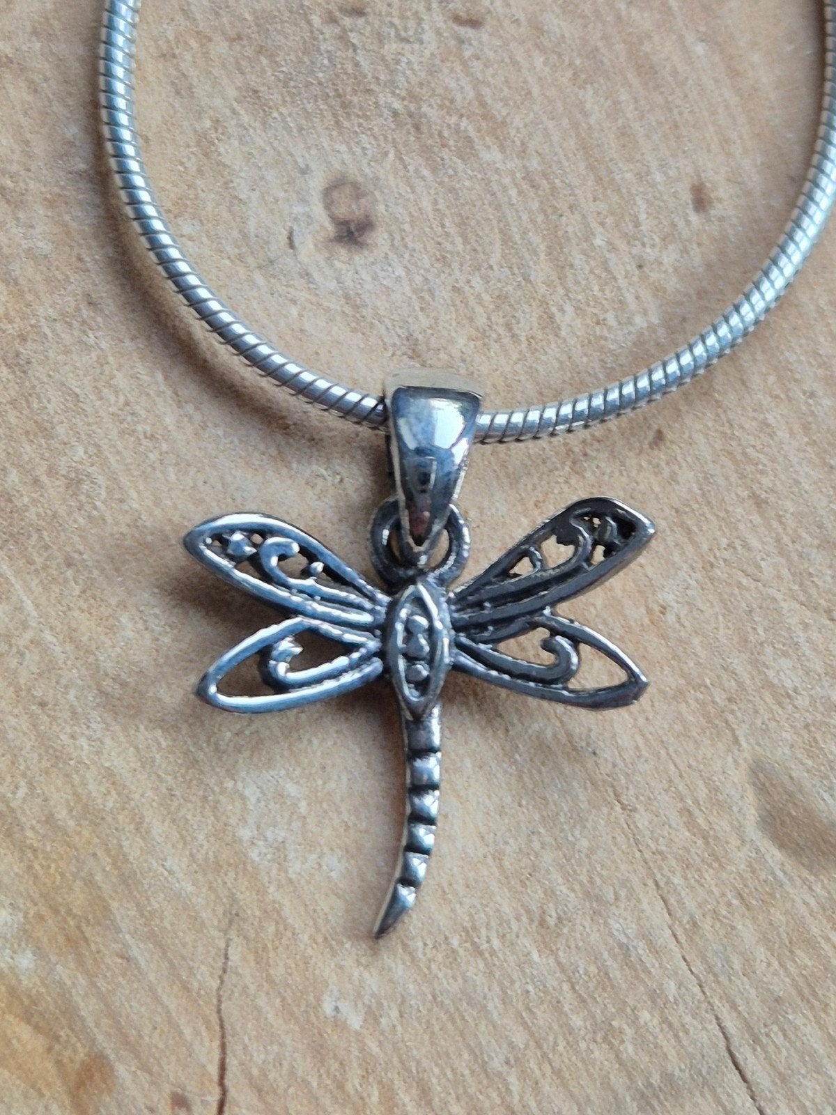Zilveren kettinghanger Libelle, Nieuw, Ophalen of Verzenden, Zilver, Dier