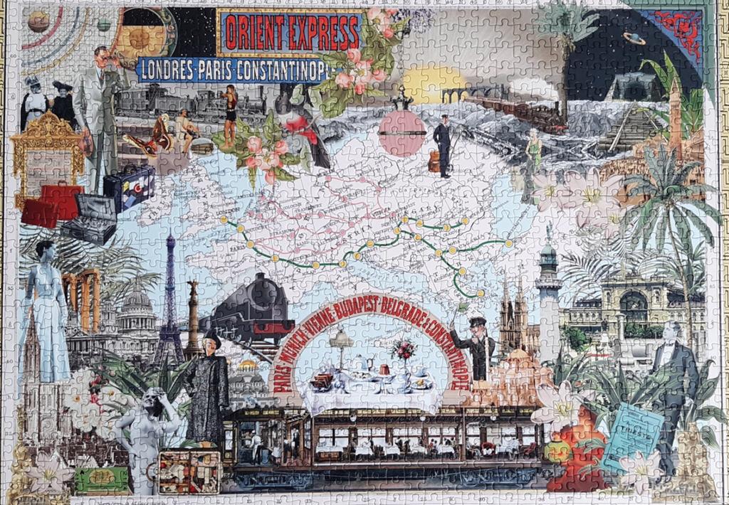 Orient Express Puzzel 1000 pcs 68 x 49 cm, Ophalen of Verzenden, 500 t/m 1500 stukjes, Zo goed als nieuw