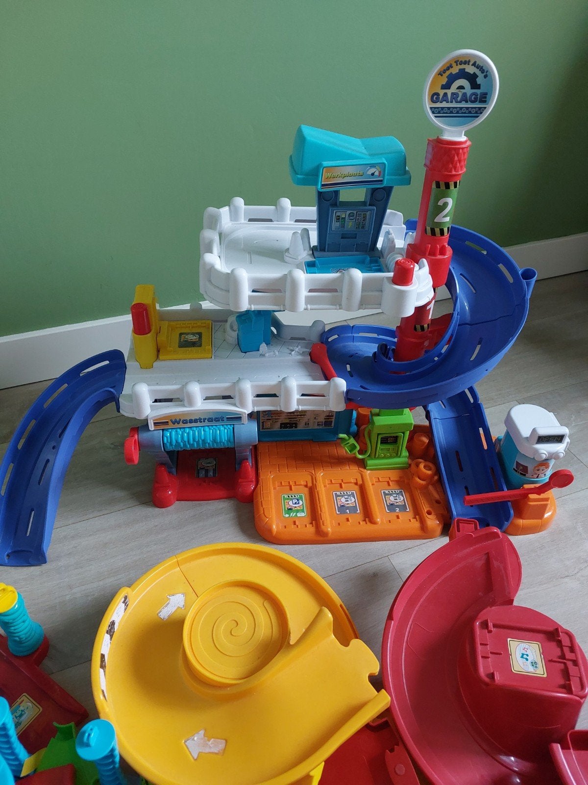 Vtech toettoet garage + veel extra onderdelen, Kinderen en Baby's, Speelgoed | Vtech, Ophalen, Gebruikt
