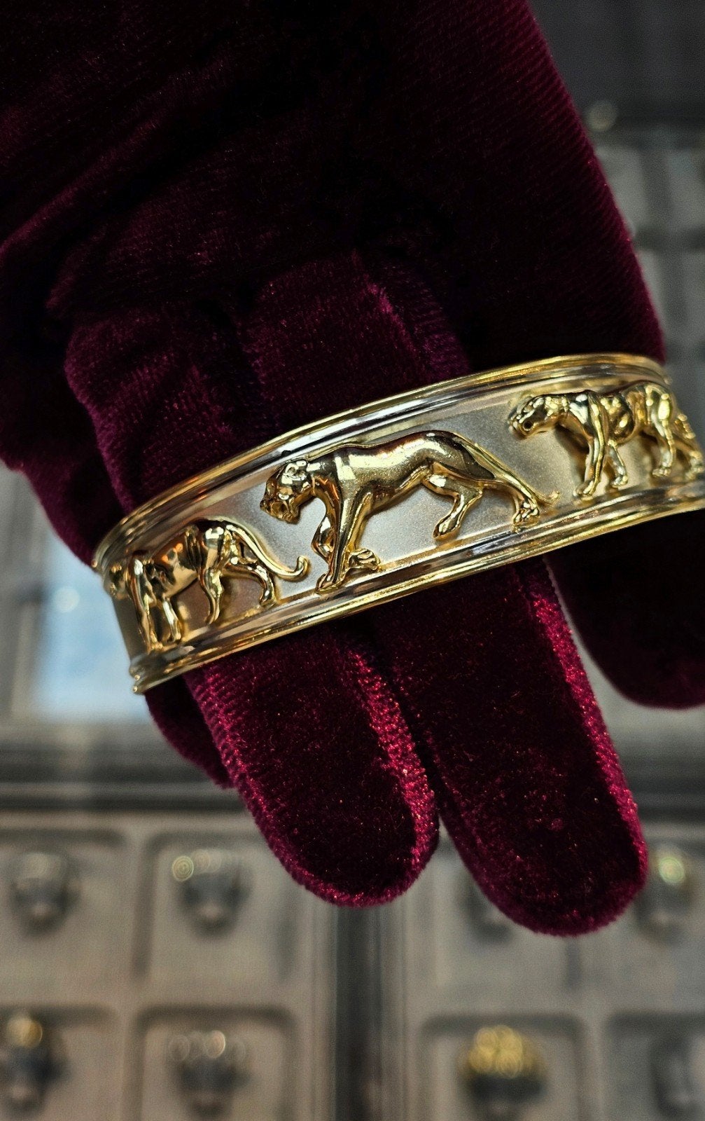 Prachtige 18karaat gouden armband panter Cartier model, Ophalen of Verzenden, Nieuw, Goud, Goud