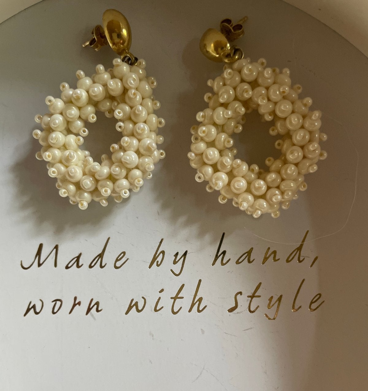 LOTT. Gioielli Oorbellen met Parelmoerlook Kralen, Sieraden, Tassen en Uiterlijk, Overige materialen, Hangers, Wit, Ophalen of Verzenden