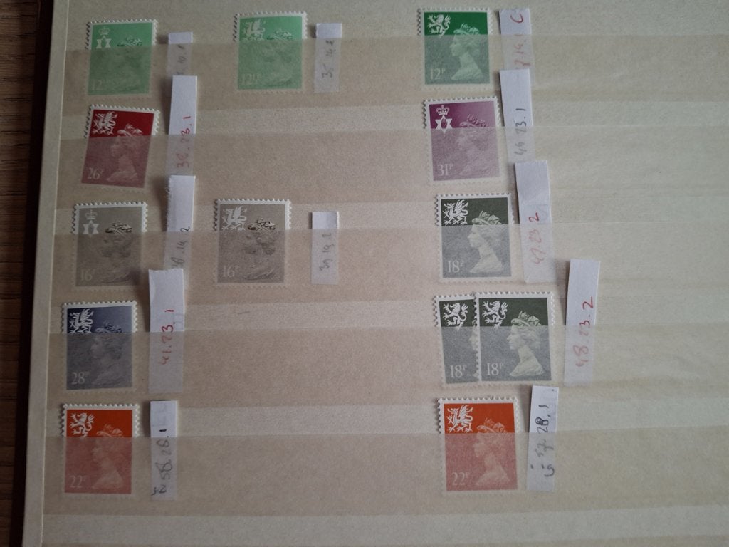 postzegel engeland machin afwijkende tanding en fosfor, Postzegels en Munten, Verzenden, Postfris